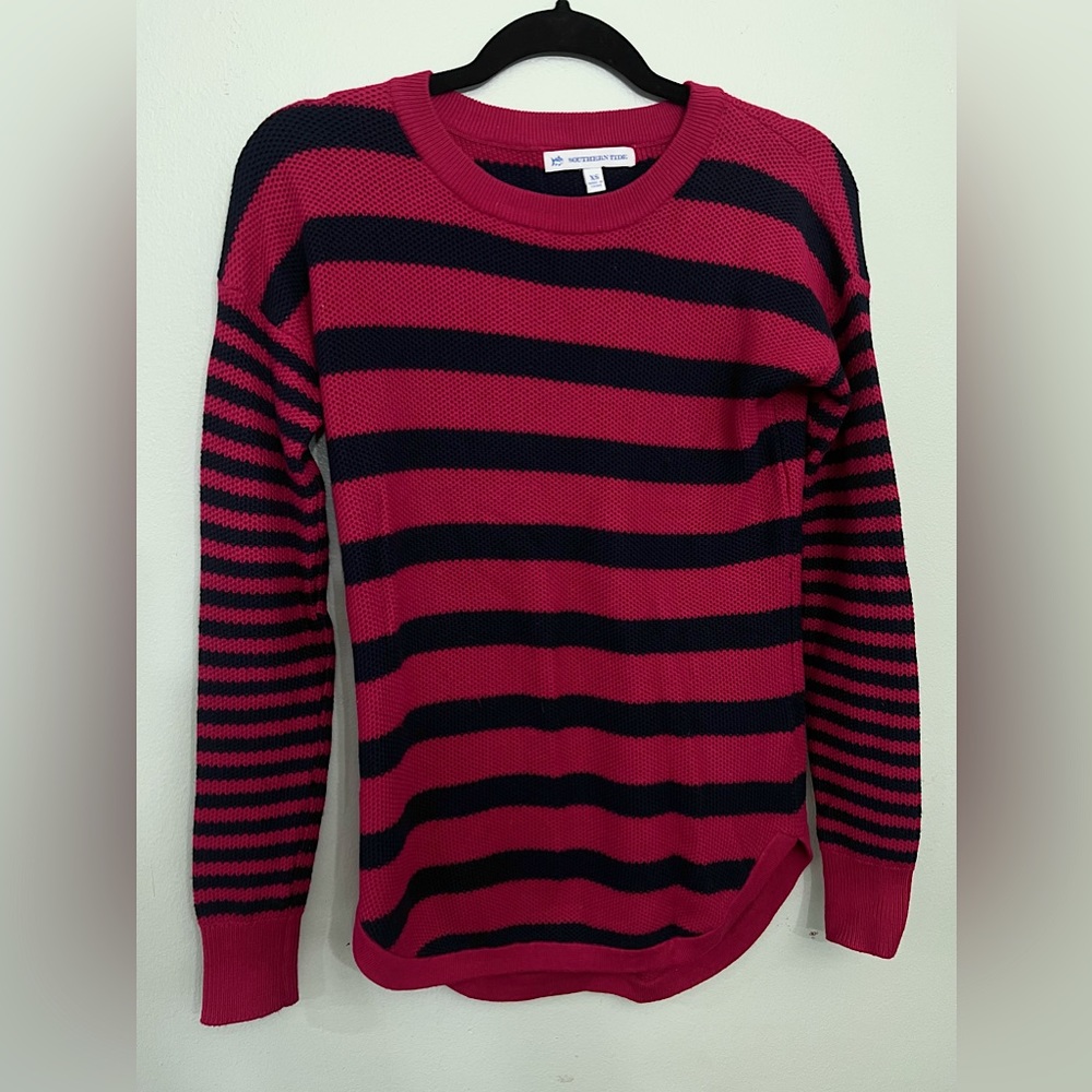 XS Southern Tide striped long sweater